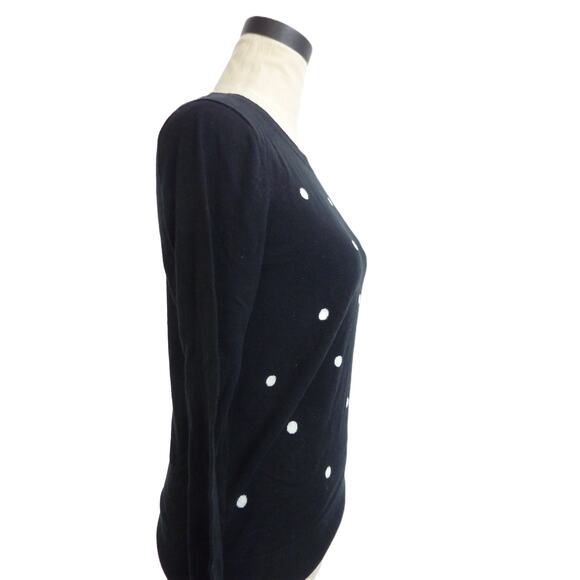 Banana Republic Black Polka Dot Sweater Size S - Picture 2 of 6